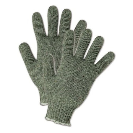 Magid Machine Knit Gloves, Gray, M, 12 PK G168C
